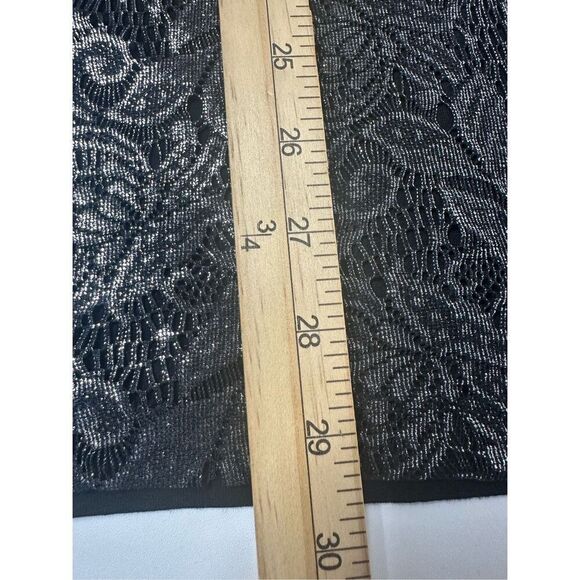 Canda Women’s Bohemian Romantic Tunic Top Silver Lace Pattern Size XL See Notes - Picture 7 of 11